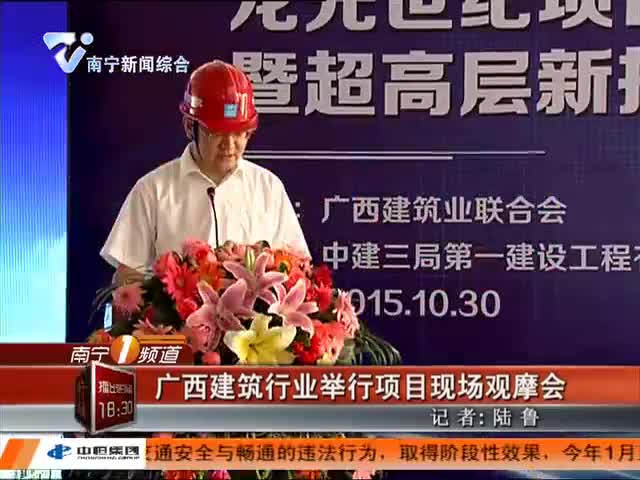 广西建筑行业举行项目现场观摩会-时政要闻-老