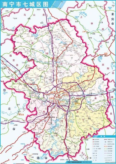 《南宁市七城区地图》正式发布