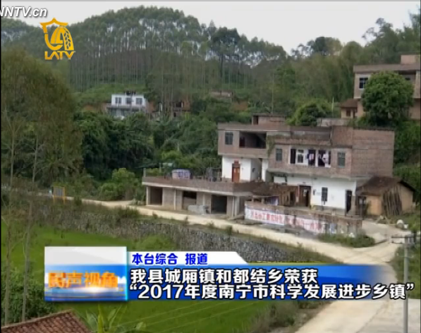 隆安县城厢镇和都结乡荣获"2017年度南宁科学发展进步