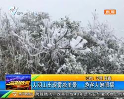 大明山出现雾凇美景 游客大饱眼福 大明山出现雾凇美景 游客大饱眼福