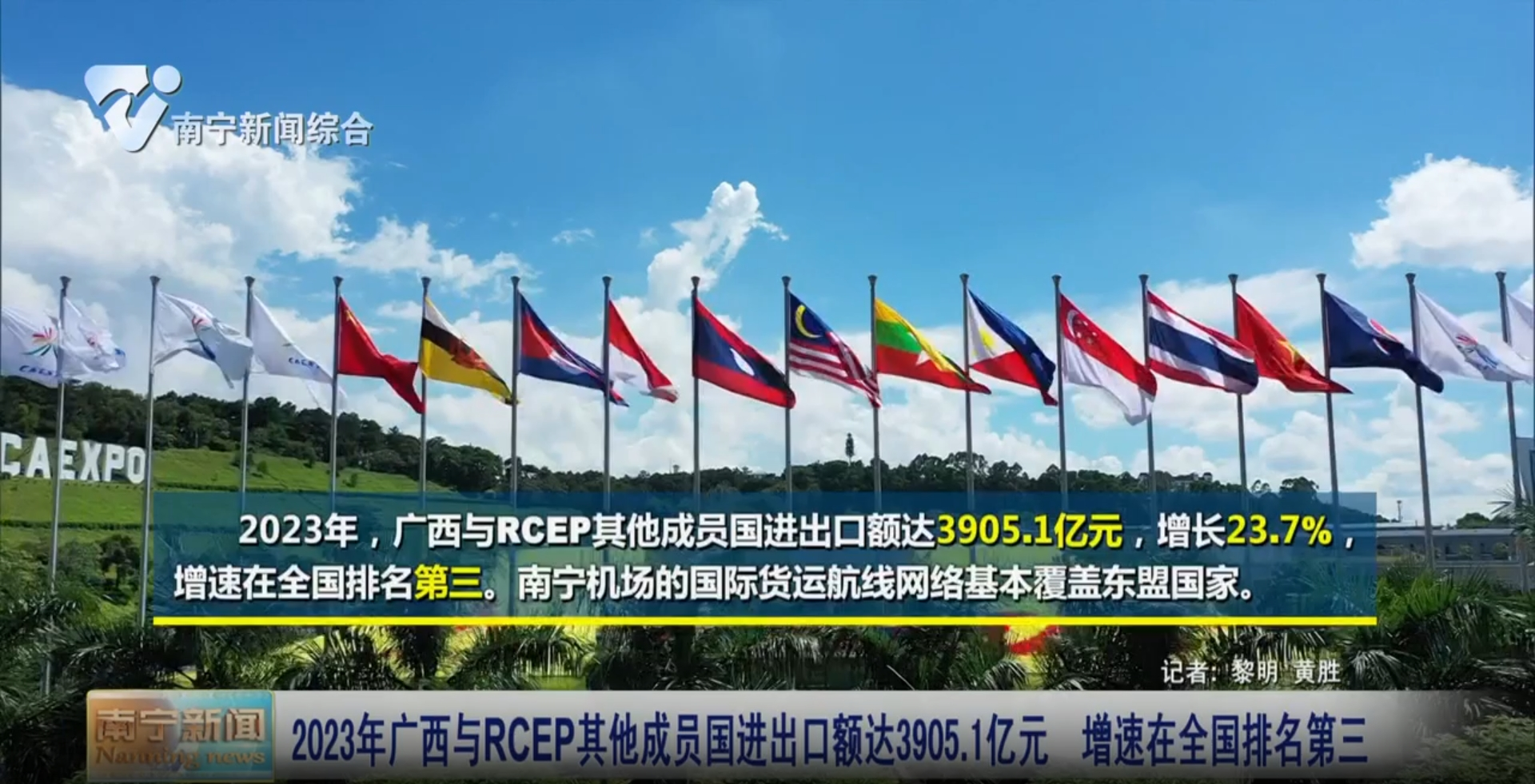 2023年广西与RCEP其他成员国进出口额达3905.1亿元 增速在全国排名第三