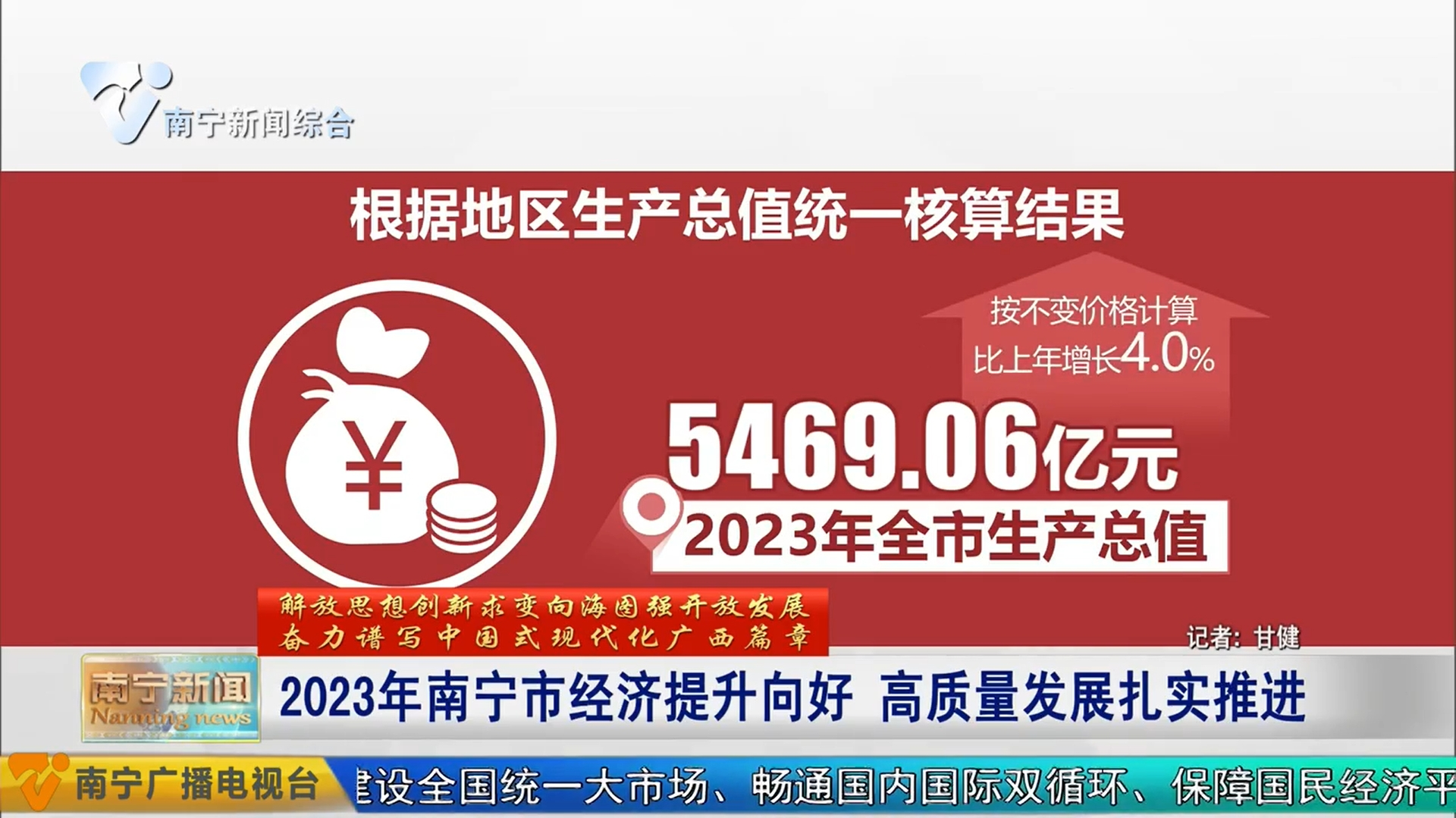 2023年南宁市经济提升向好 高质量发展扎实推进