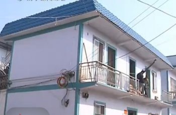 白墙蓝瓦 乡村别墅高端大气 