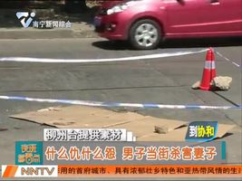 什么仇什么怨  男子当街杀害妻子