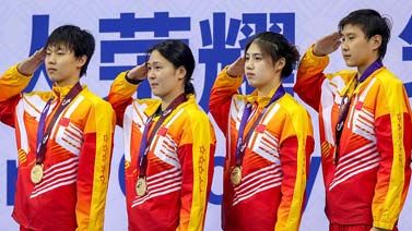 军运会游泳：中国队再夺3金4银破2赛会纪录