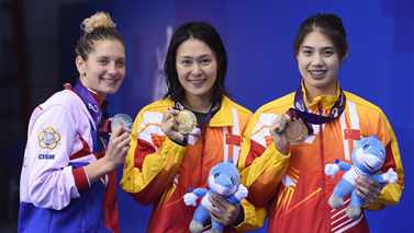 军运会21日盘点：游泳7块金牌 马术取得突破