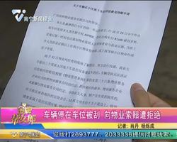 车辆停在车位被刮  向物业索赔遭拒绝