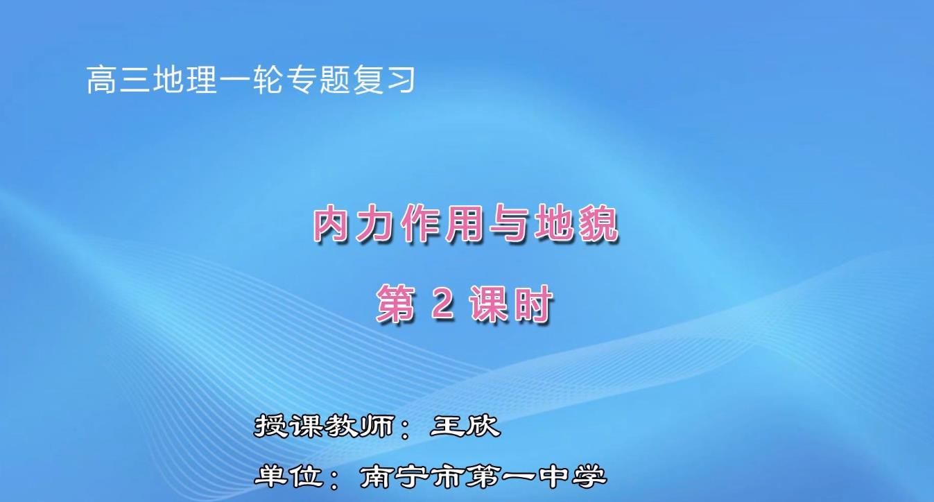 高中三年级地理复习课-《内力作用与地貌》