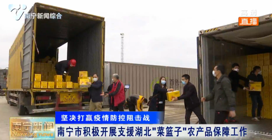 南宁市积极开展支援湖北"菜篮子"农产品保障工作