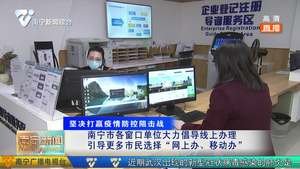 南宁市各窗口单位大力倡导线上办理　引导更多市民选择“网上办、移动办”