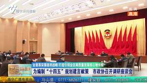 为编制“十四五”规划建言献策  市政协召开调研座谈会