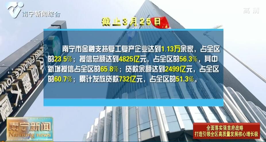 【全面落实强首府战略 打造引领全区高质量发展核心增长极】南宁推进103个强金融重点项目