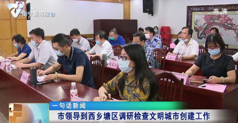 市领导到西乡塘区调研检查文明城市创建工作