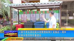 《南宁市生活垃圾分类管理条例》实施近一周年 垃圾分类任然任重道远