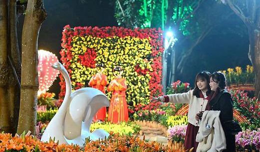 元宵节好去处！青秀山风景区打造浪漫灯光夜游