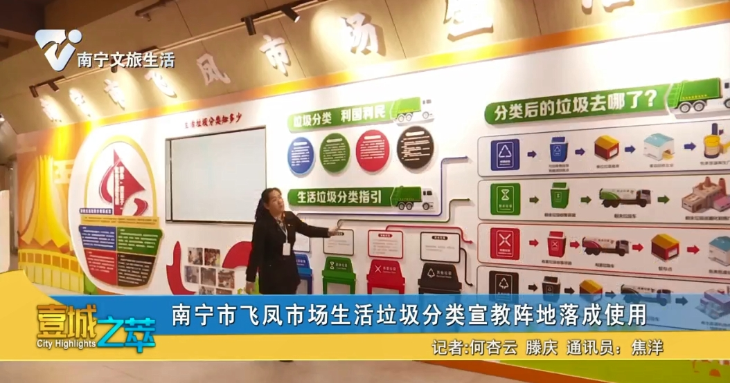 南宁市飞凤市场生活垃圾分类宣教阵地落成使用