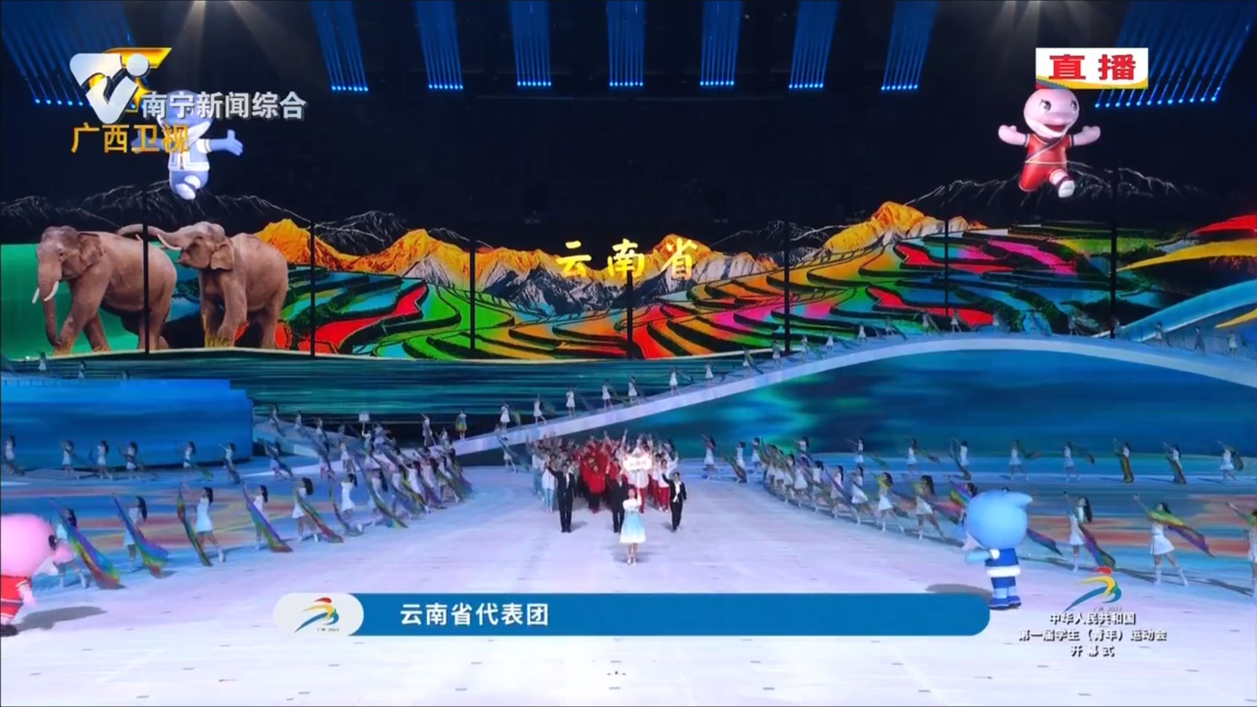 【中華人民共和國第一屆學生（青年）運動會】云南省代表團入場