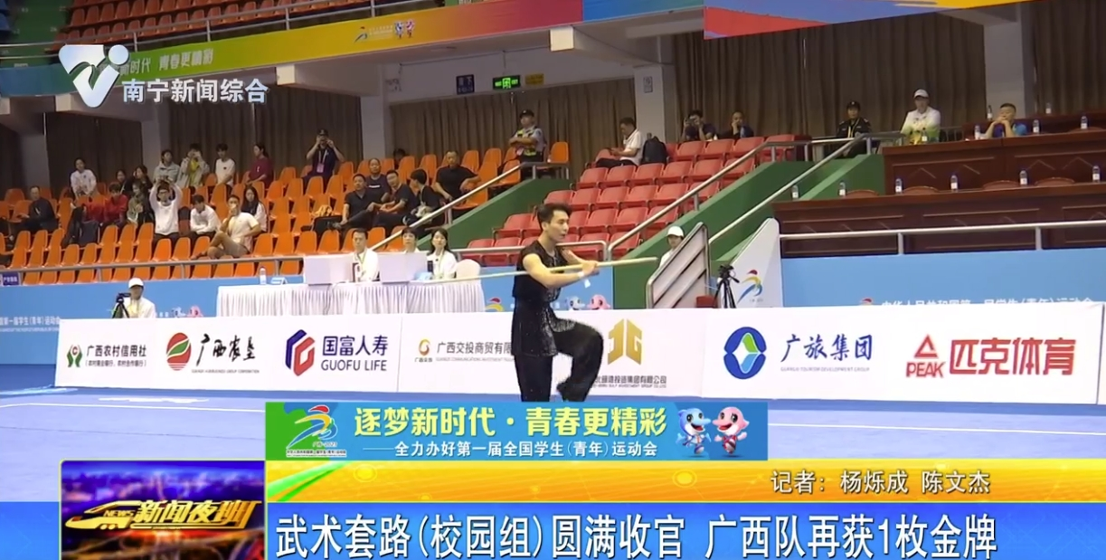 武术套路(校园组)圆满收官 广西队再获1枚金牌