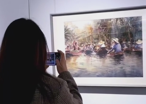 30秒带你看首届中国—东盟（南宁）美术作品展 