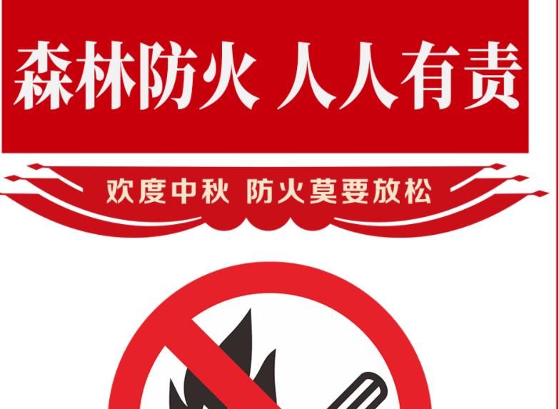 中秋森林防火海报