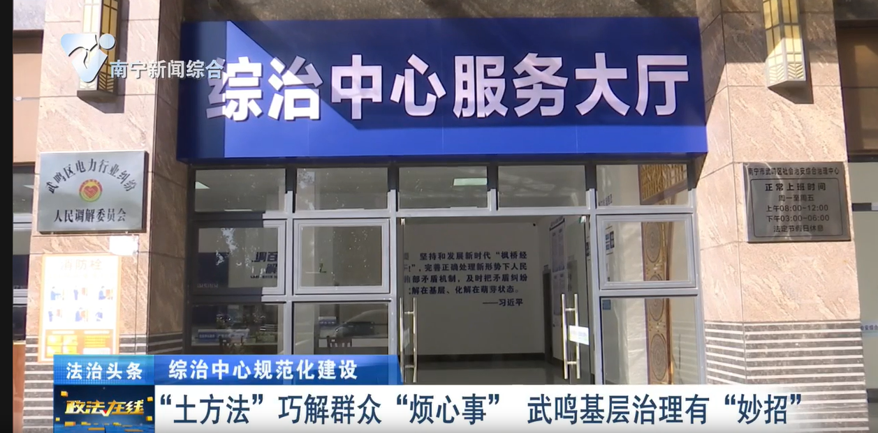 【綜治中心規范化建設】  “土方法”巧解群眾“煩心事” 武鳴基層治理有“妙招” 
